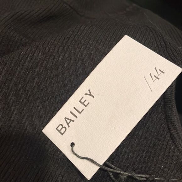 Bailey 44 Black Releve Strappy Open Back Bodycon Knit Cap Sleeve Dress Sz M - Picture 3 of 9